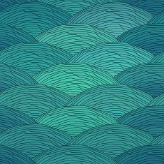 Seamless pattern with waves ornament N14