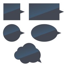 Speech bubbles icons set