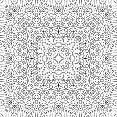 Seamless Outline Floral Pattern N18