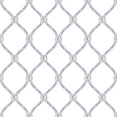 Seamless pattern with silver chains and white pearls Jewelry background