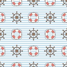 seamless vector pattern with helm and lifebuoy N2