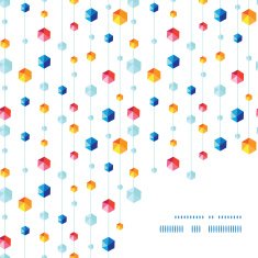Vector abstract hanging jewels striped frame corner pattern background