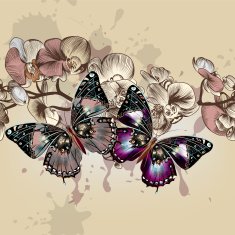 Fashion vector seamless pattren with butterflies