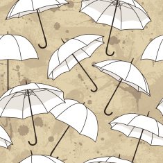 Vector Seamless Pattern with Umbrellas N4