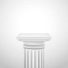 Realistic Classic Empty White Column
