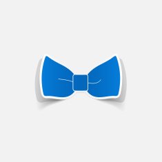 Realistic paper sticker bow N18