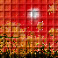 abstract colorful mosaic check landscape pattern background