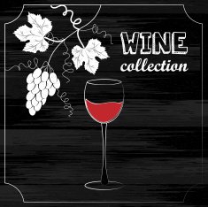 Grapevine Vector wine design elements N17