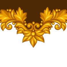 Background with baroque ornamental floral gold elements N3