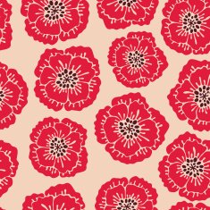 Seamless floral pattern with blooming poppies N4