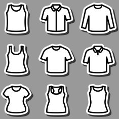 Set of t-shirts icon vector N15