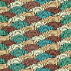 Seamless pattern with abstract waves texture N6