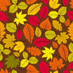 Beautiful leaves seamless pattern vector natural background N2