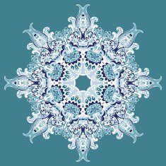Elegant Lace Vector Winter Snowflake
