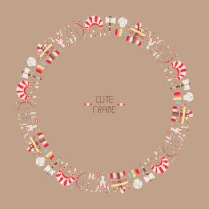 Frame of vector colorful ethnic set N2