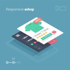 mobile shopping with responsive eshop website application N2