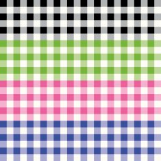Vichy pattern Black Green Pink Purple Collection Vector