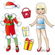 Paper doll New Year collection N2