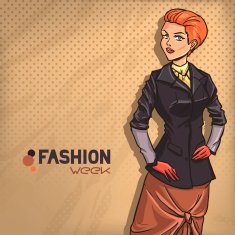 Elegant fashionable lady N5
