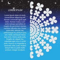 Black and White Abstract Psychedelic Art Background Vector Illu N25