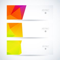 Abstract vector mosaic banners N101