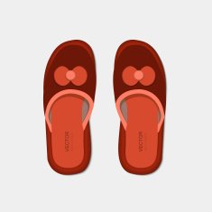 Vector modern flippers on gray N2