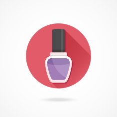Vector Purple Nail Polish Icon