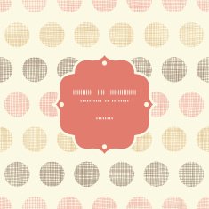 Vintage textile polka dots frame seamless pattern background