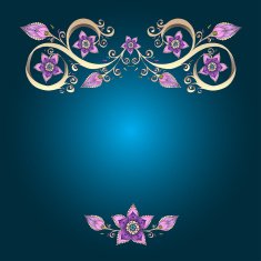 Decorative floral background with flowers N13