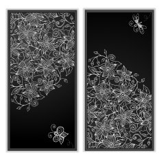 Abstract hand drawn pattern cards