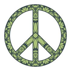 International peace symbol isolated on white N5