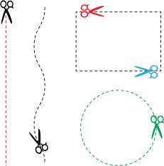 Scissors with lines N2