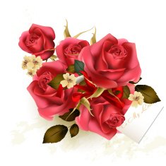 Valentine's Day background with luxury bouquet of roses