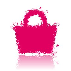Floral shopping bag pink