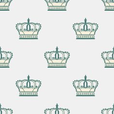 hand drawn crown seamless pattern