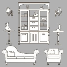 living room furniture icons