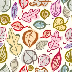 Autumn leaves seamless pattern N21