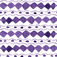 Abstract seamless ethnic pattern painted with watercolors N3