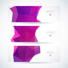 Abstract vector mosaic banners N106