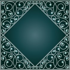 background frame with ornaments of precious stones N2