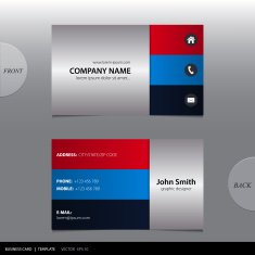 Vector abstract business card N17