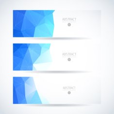 Abstract vector mosaic banners N111