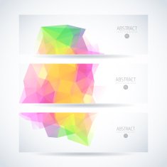 Abstract vector mosaic banners N113