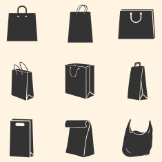 Vector Set of Shopping Bags Icons N8