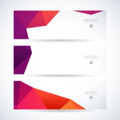 Abstract vector mosaic banners N116