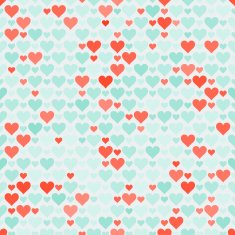 Romantic seamless pattern with hearts Vector illustration Background N15