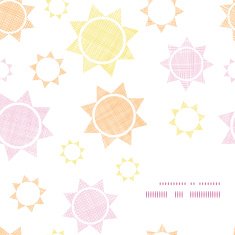 Abstract textile colroful suns geometric frame corner pattern background