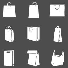 Vector Set of Shopping Bags Icons N9