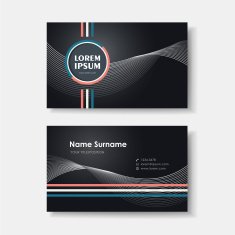 Vector business card design template N6
