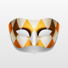 Vector Carnival Masquerade Party Mask Isolated on White N8
